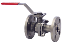 Series WE04 2-Piece Flanged Stainless Steel Ball Valve